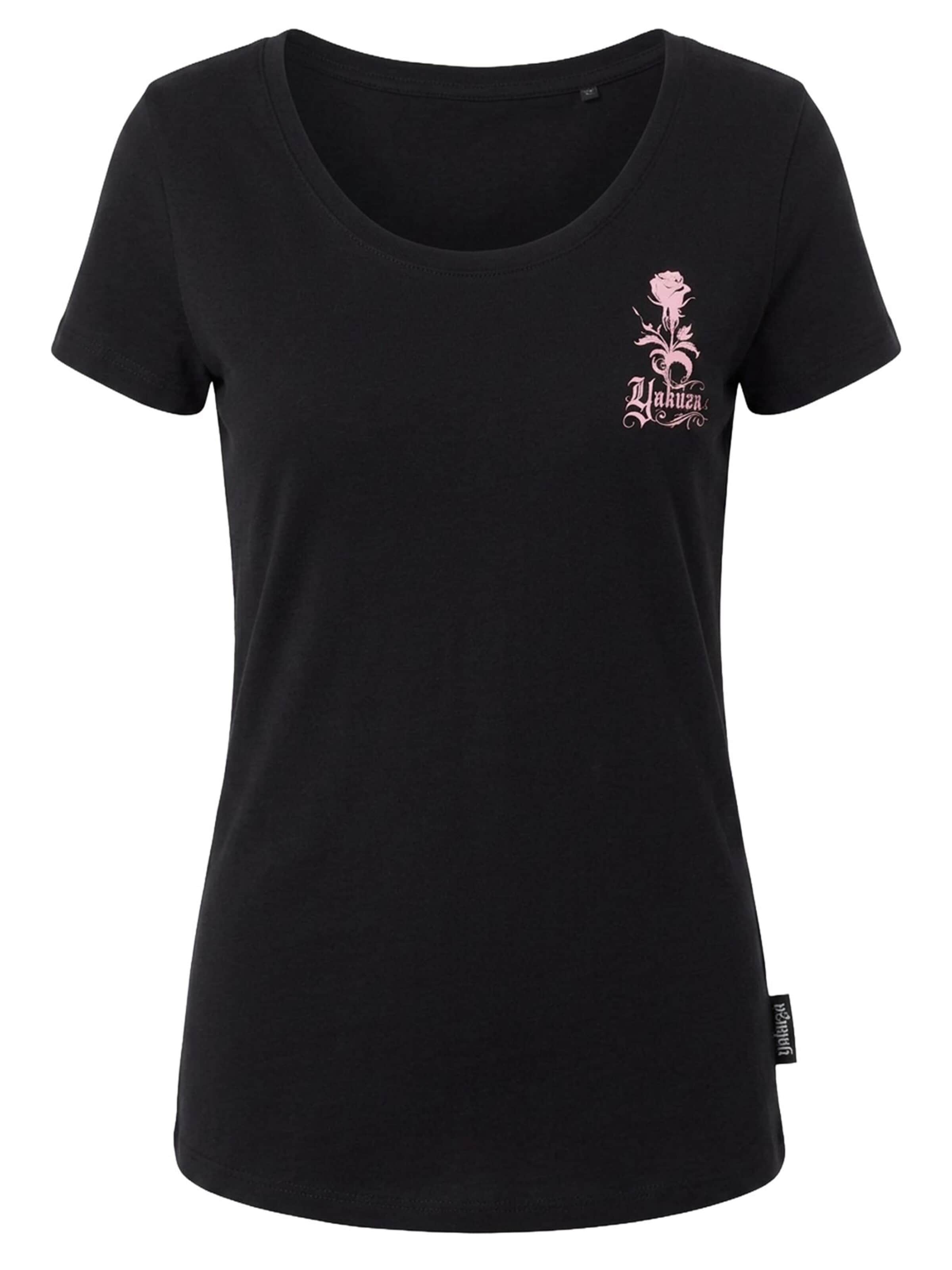 Yakuza Shirt 'Rose' in Black: front