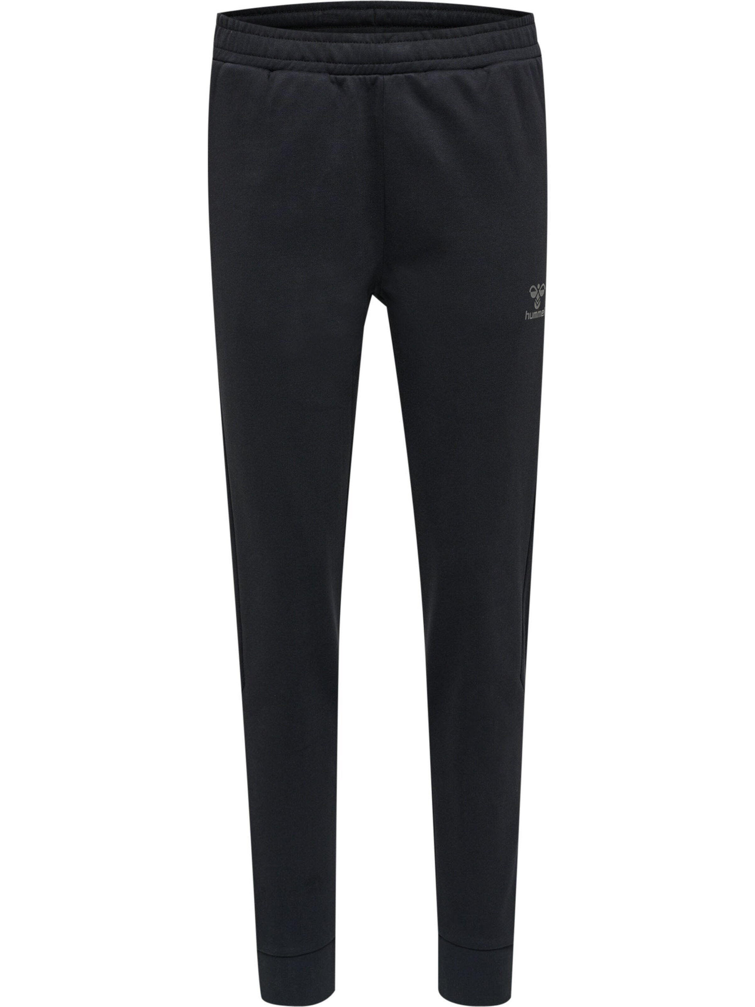 Hummel Tapered Workout Pants in Black: front