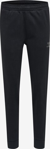 Hummel Tapered Workout Pants in Black: front