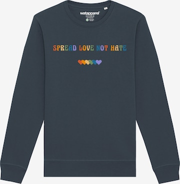 Watapparel Sweatshirt ' Spread Love not Hate ' in Grijs: voorkant