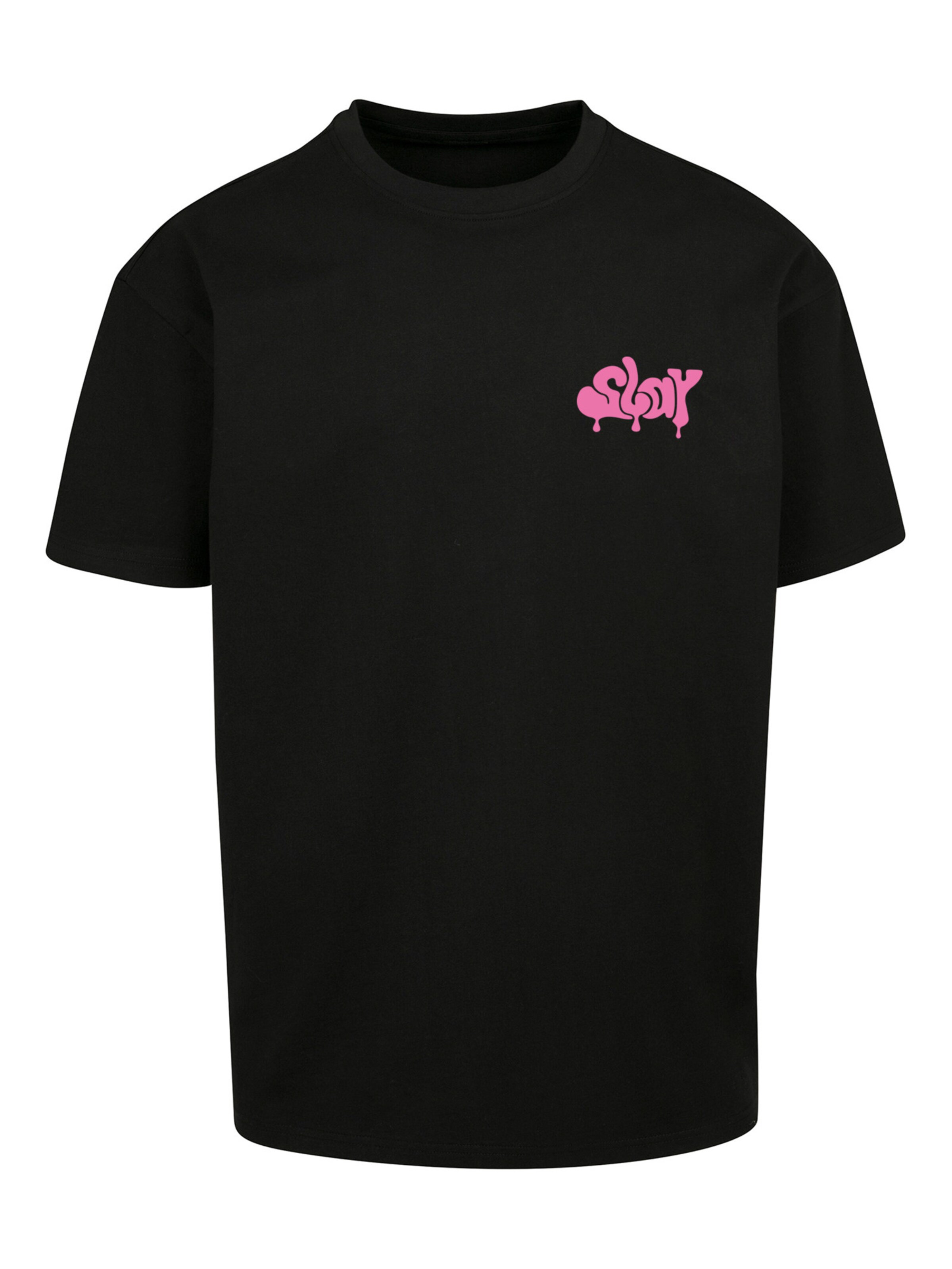 T-Shirt 'SLAY' F4NT4STIC en noir : devant