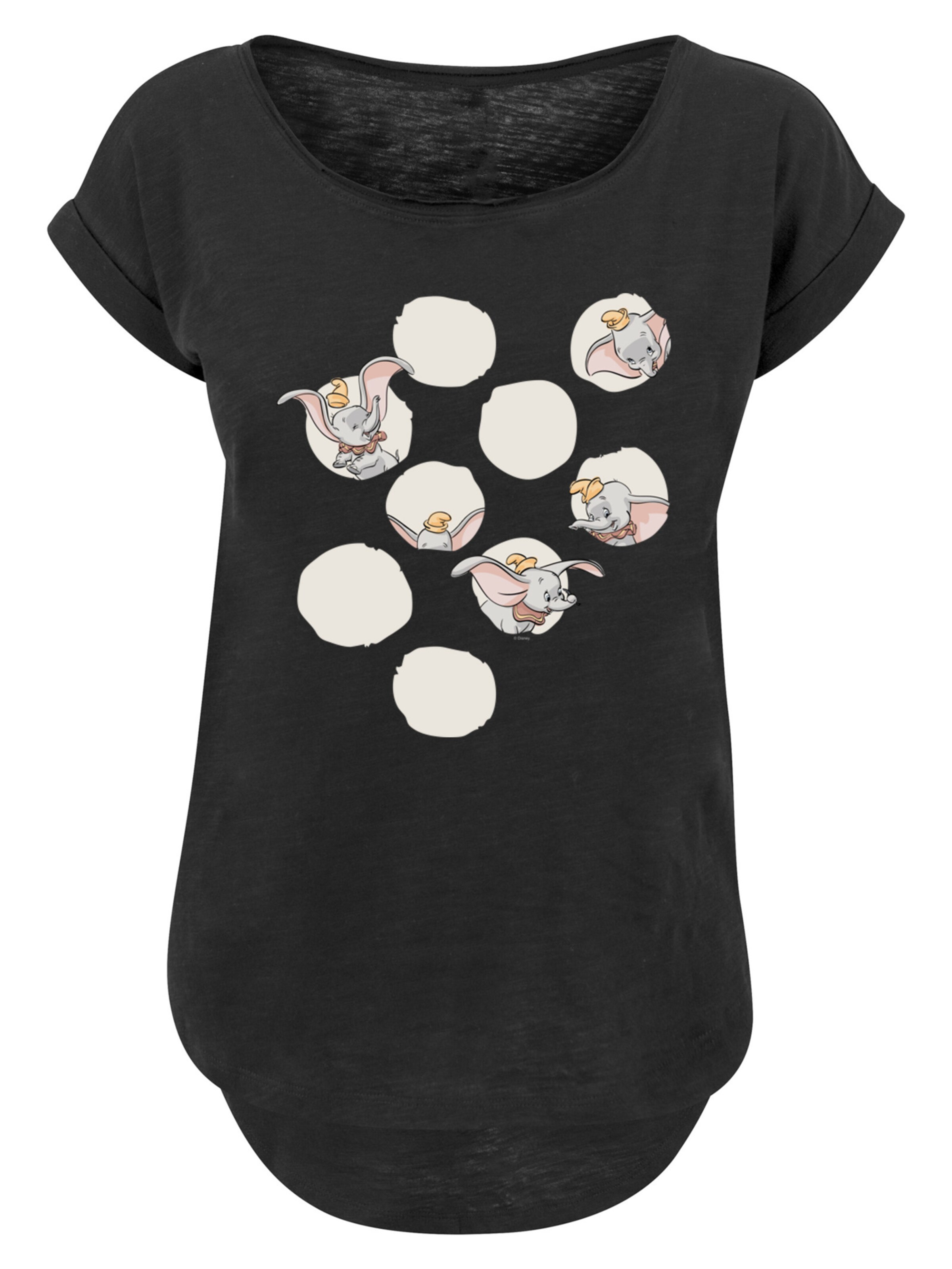 F4NT4STIC T-Shirt 'Disney Dumbo Peekaboo' in Schwarz: Vorderseite