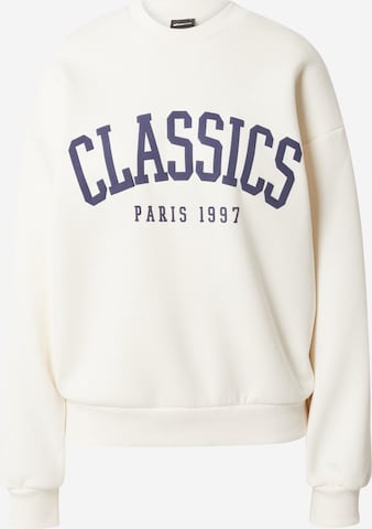 Sweat-shirt 'Riley' Gina Tricot en beige : devant