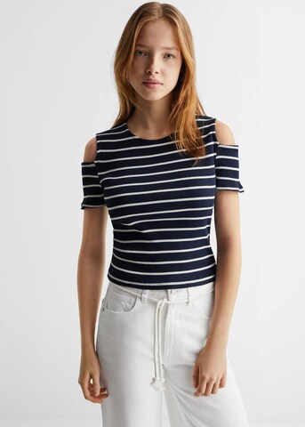 MANGO TEEN Shirt 'midi' in Blue: front