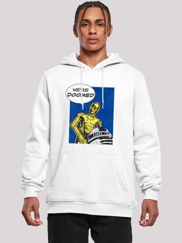 F4NT4STIC Sweatshirt 'C3-PO We're Doomed' in Wit: voorkant