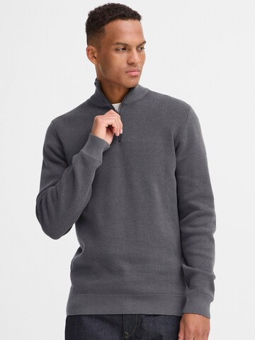 BLEND Sweater ' BHBAAL HALF ZIPP KNIT ' in Grey