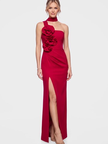 Ombre - Vestido de noche en rojo: frente