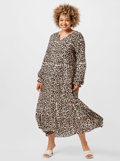 Rochie 'Estelle' Z-One pe bej deschis / maro / negru, Vizualizare model