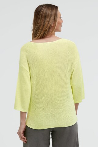 Soccx Pullover mit 3/4-Arm und Artwork in Gelb