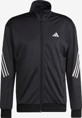 ADIDAS PERFORMANCE Athletic Jacket '3-Stripes ' in Black: front