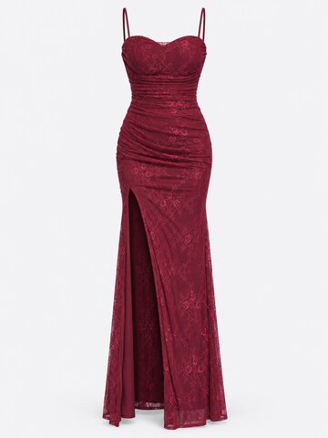 Ombre - Vestido de noche en rojo: frente