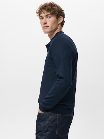 MANGO MAN Sveter 'Tens' - Modrá