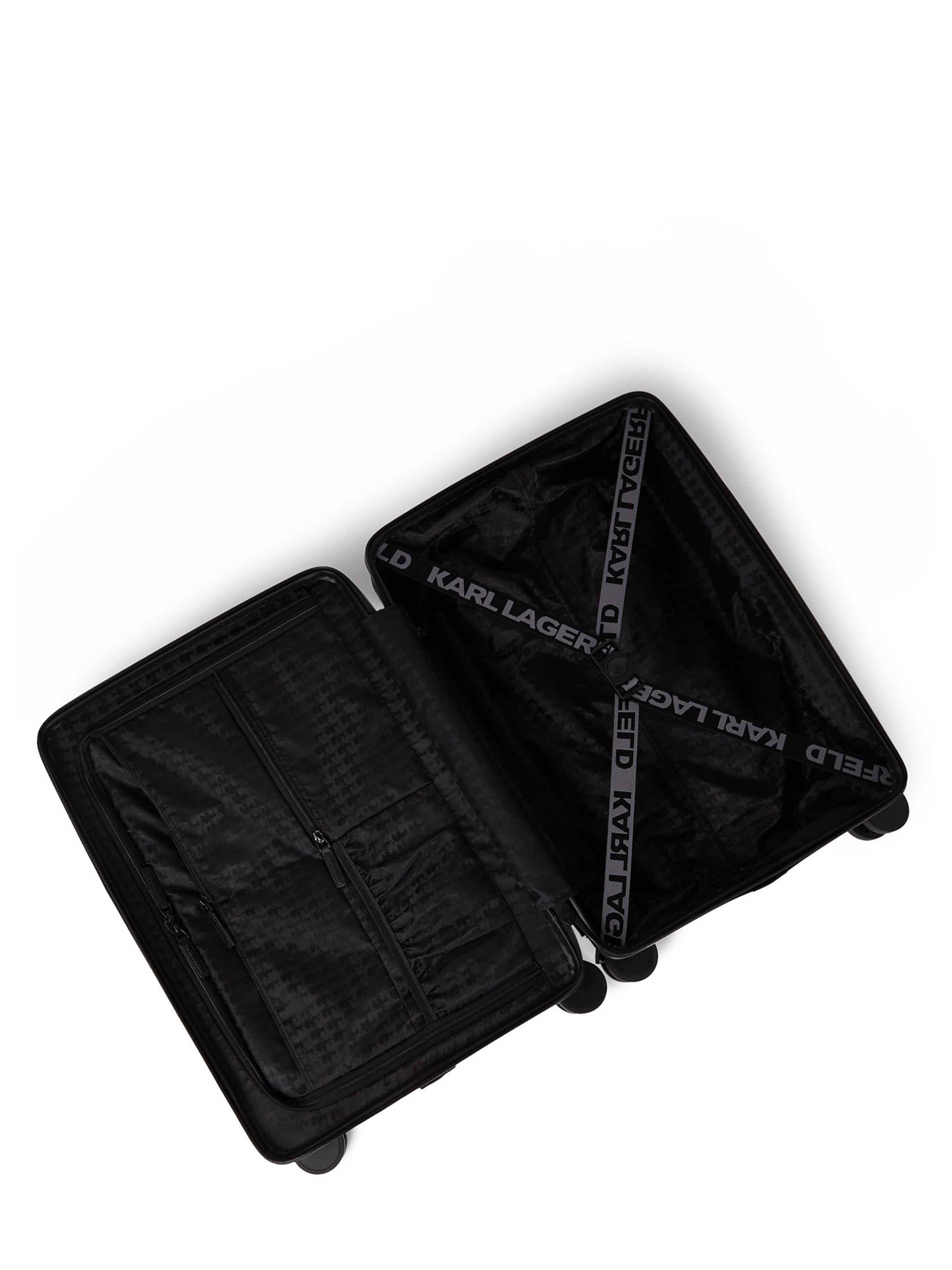 Karl Lagerfeld Kufor na kolieskach - Čierna