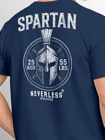 Neverless Shirt 'Barbell Sparta' in Blue