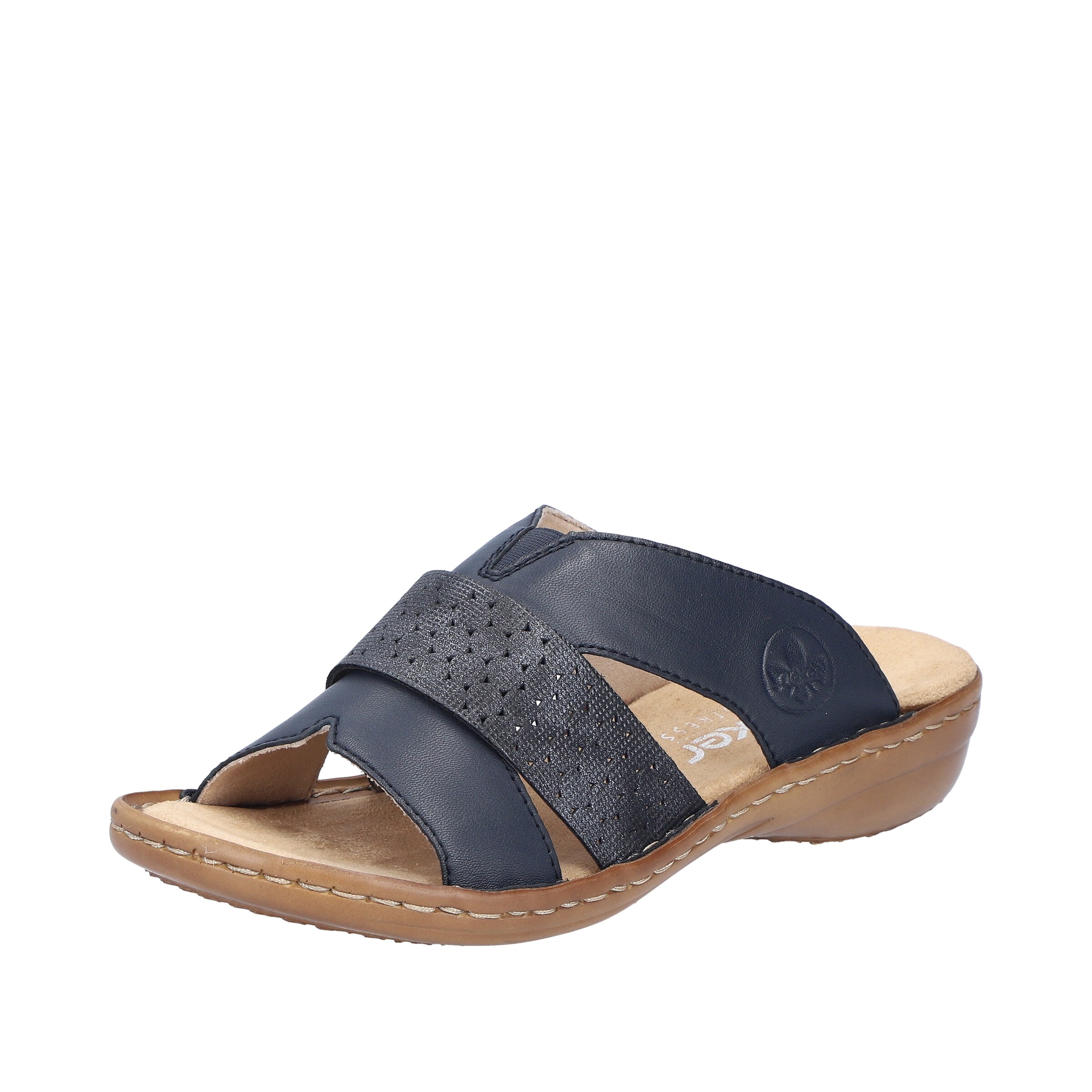 Rieker Mules in Blue: front