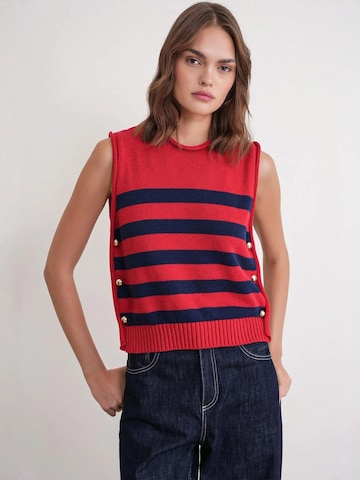 Haut 'Strickoberteile' MixRay en rouge : devant