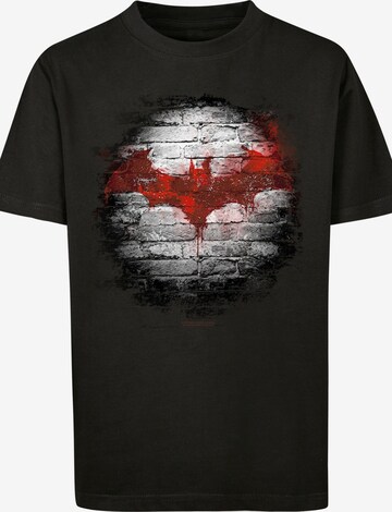 F4NT4STIC Shirt 'Batman Logo Wall' in Zwart: voorkant