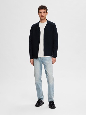 SELECTED HOMME Knit cardigan 'MILO' in Blue