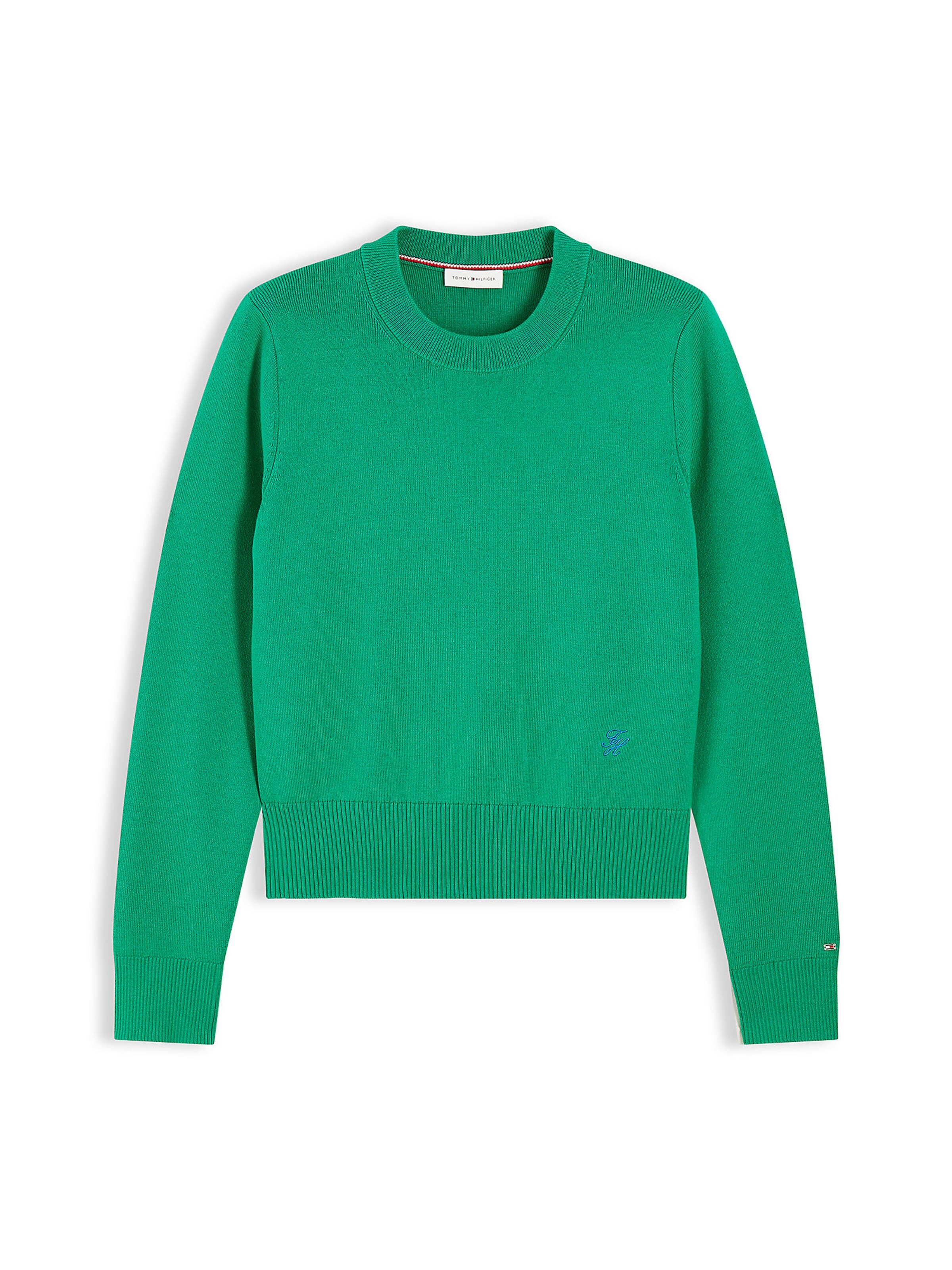 Pull-over TOMMY HILFIGER en vert : devant