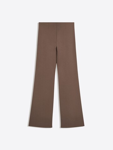 Bershka Flared Broek in Bruin