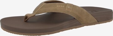 REEF Beach & Pool Shoes 'Cushion Spring' in Brown: front