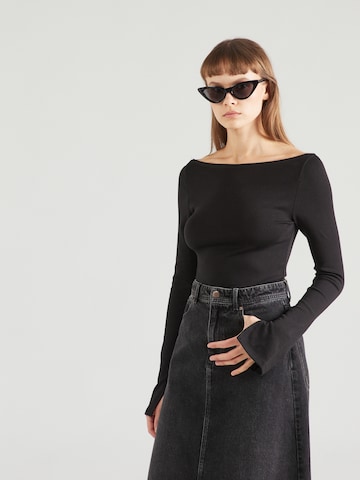 Gina Tricot Shirt in Black: front