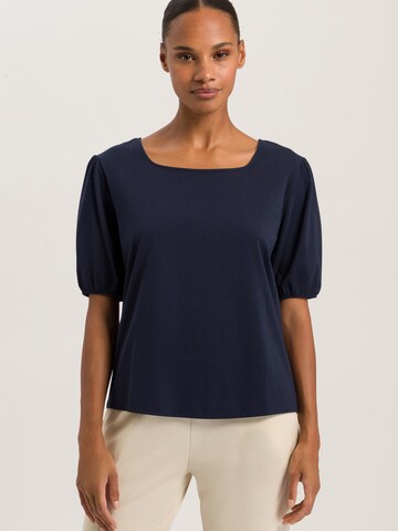 T-shirt 'Natural Shirt' Hanro en bleu : devant