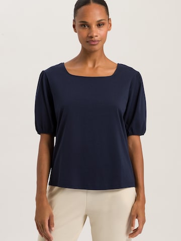 Hanro Bluse 'Natural Shirt' in Blau: predná strana