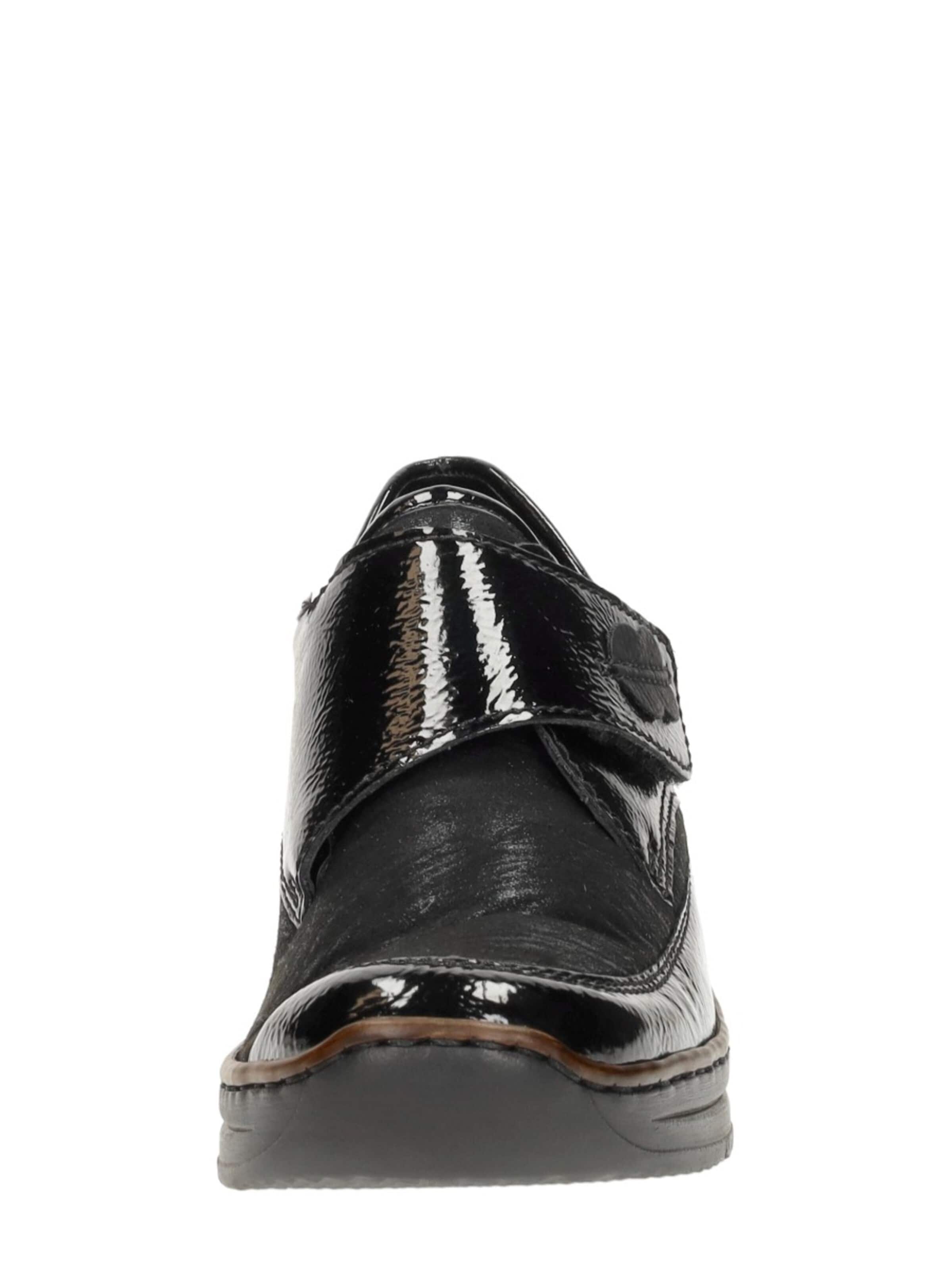 Rieker Slip-ons 'Klittenband' in Black
