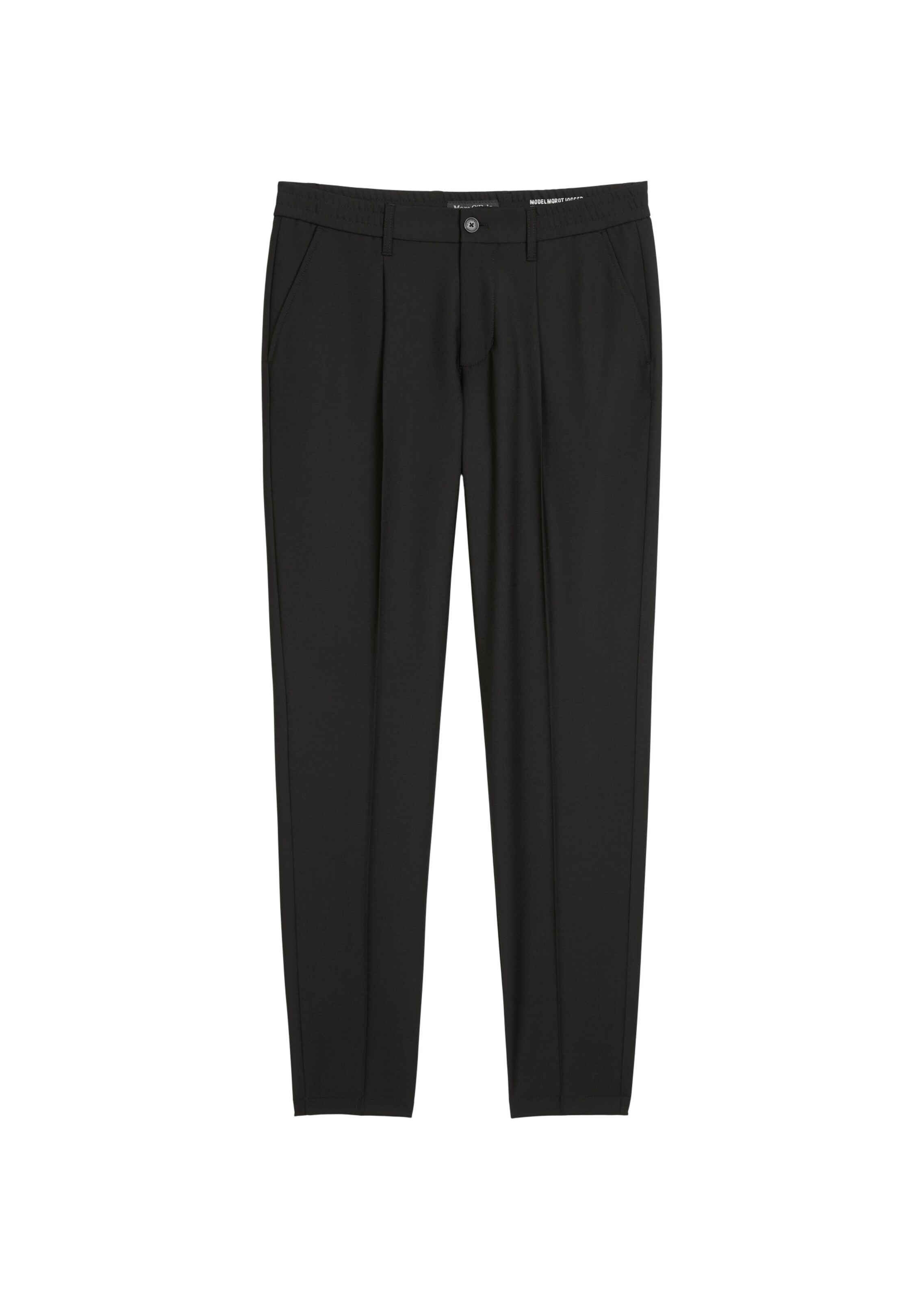 Marc O'Polo Slim fit Trousers in Black: front