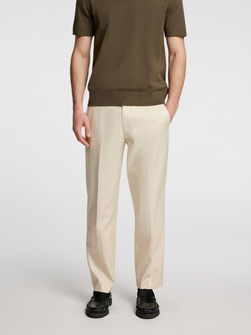SELECTED HOMME Regular Trousers with creases in Beige: front