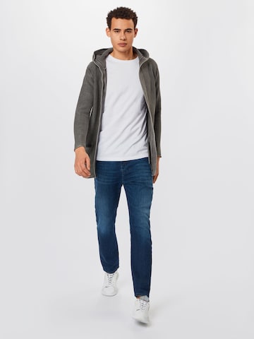 INDICODE JEANS Gebreid vest 'Graham' in Grijs