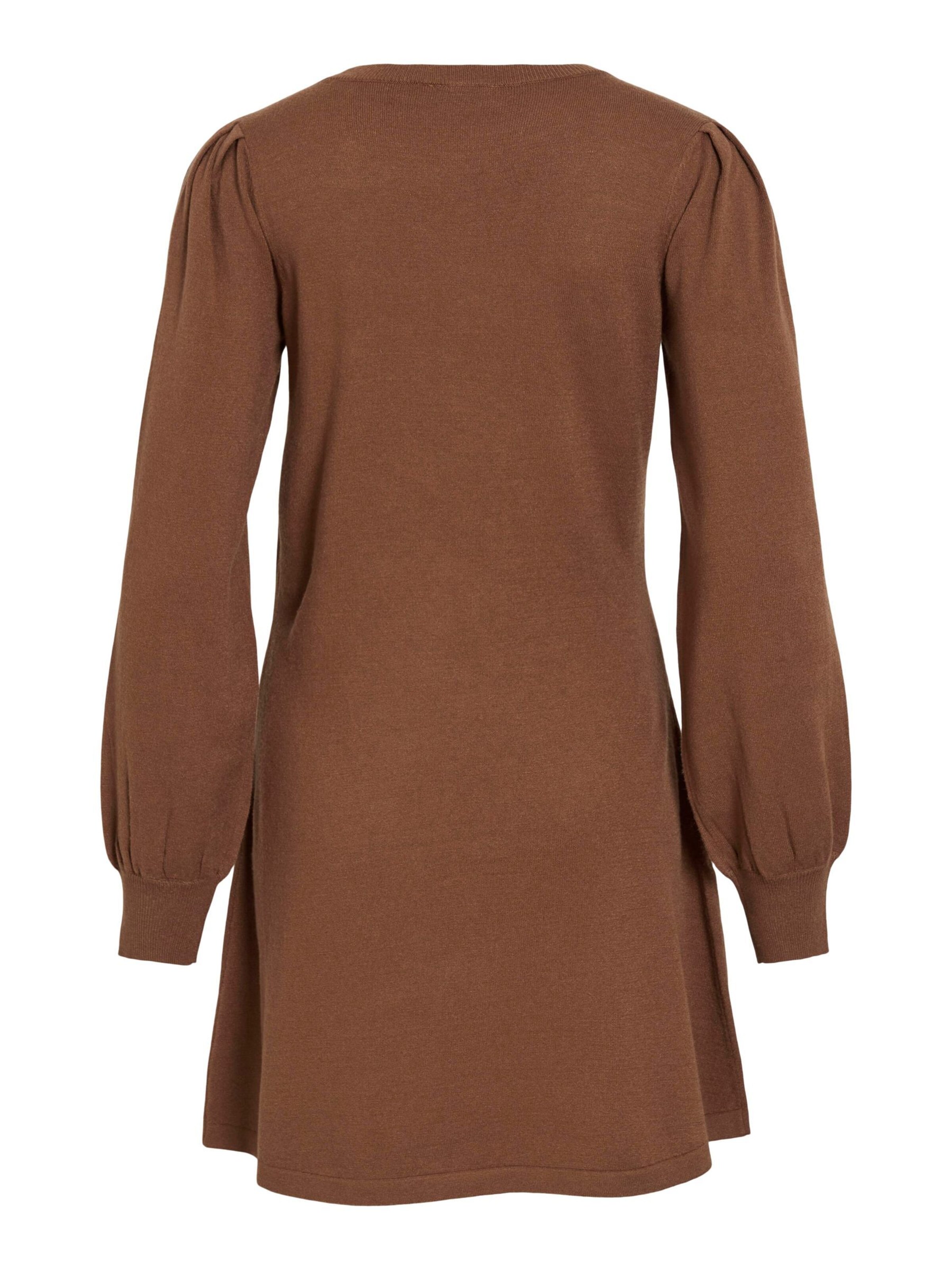 VILA Strikkjole 'VIRicky' i brun