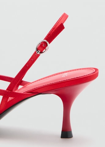 MANGO T-Bar Sandals 'Ross' in Red