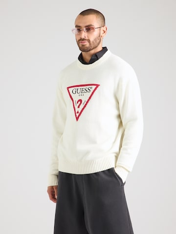 GUESS JEANS Trui in Wit: voorkant