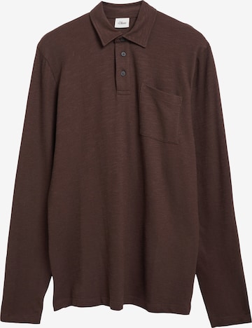 s.Oliver Shirt in Bruin: voorkant