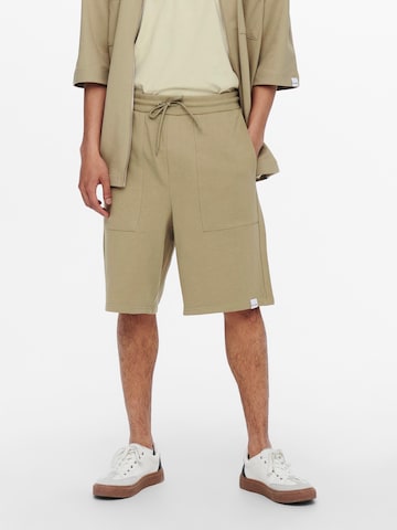 Only & Sons Loosefit Shorts 'Lee' in Beige: predná strana