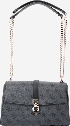 juoda GUESS Rankinė ant peties 'ZAMIRA': priekis
