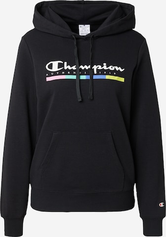 Champion Authentic Athletic Apparel - Sudadera en negro: frente