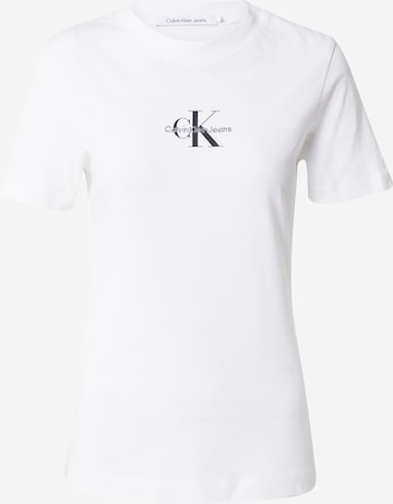 Tricou de la Calvin Klein Jeans pe alb: față