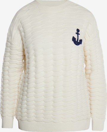 Pullover di DreiMaster Maritim in bianco: frontale