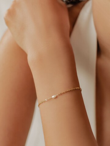 Hey Happiness Bracelet 'Perlenzauber' in Gold: front