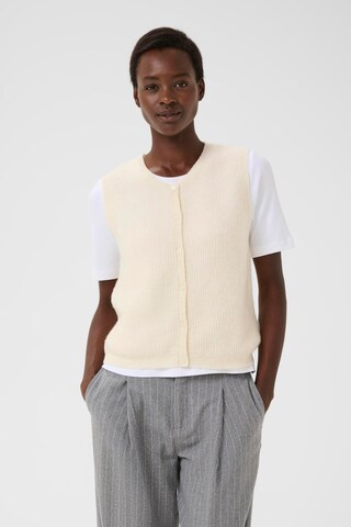 Part Two Strikvest i beige: forside