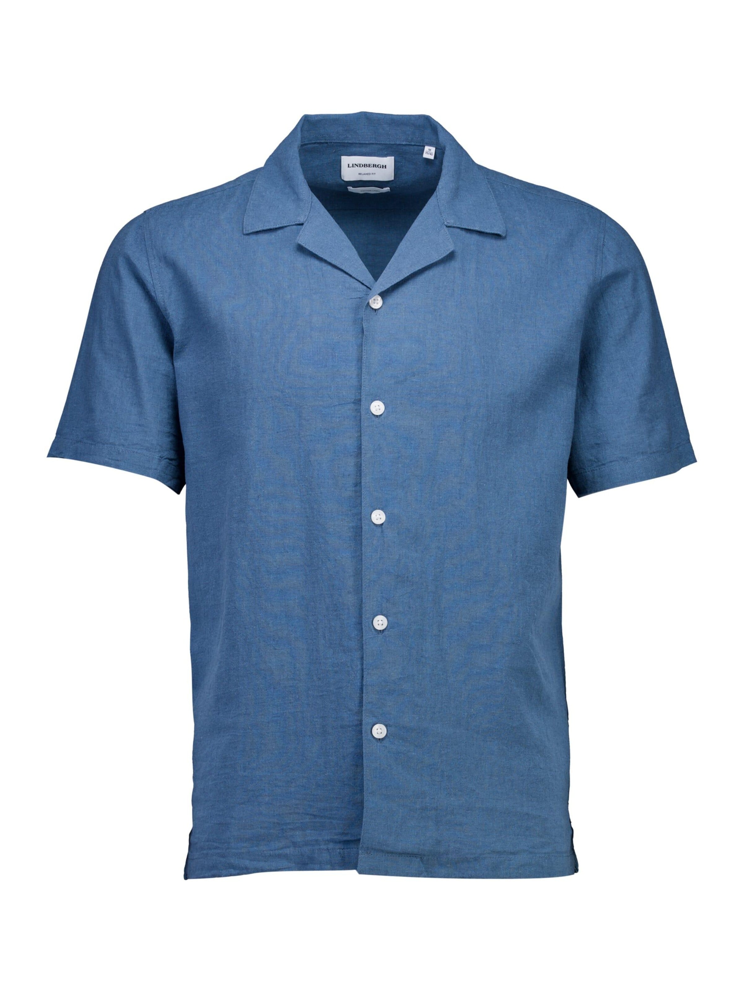 Lindbergh Regular fit Overhemd in Blauw: voorkant