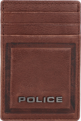 POLICE Wallet in Brown: front