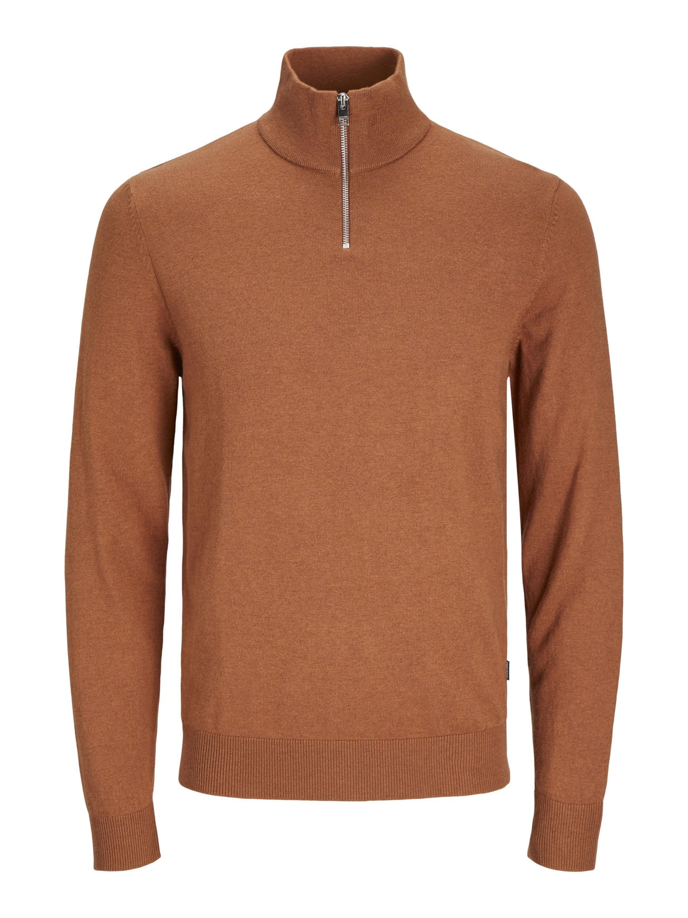 JACK & JONES Pullover 'JJEEmil' in Braun: Vorderseite