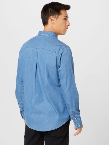 FAGUO - Regular Fit Camisa 'IVOY' em azul