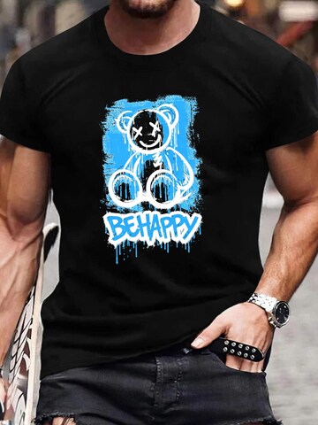RMK Shirt 'Crazy Bär' in Black: front