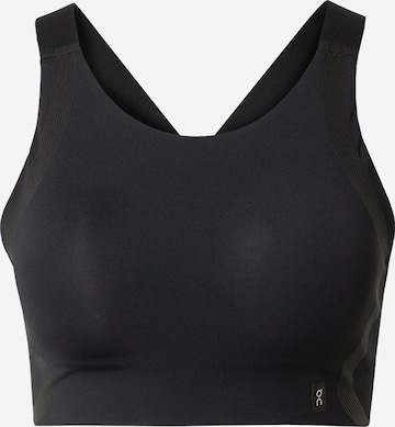 On Bralette Sports Bra in Black: front