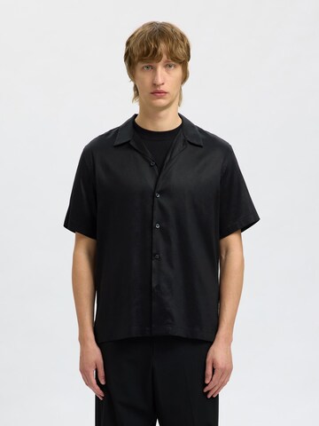 SELECTED Regular fit Overhemd 'SLHNoa' in Zwart: voorkant